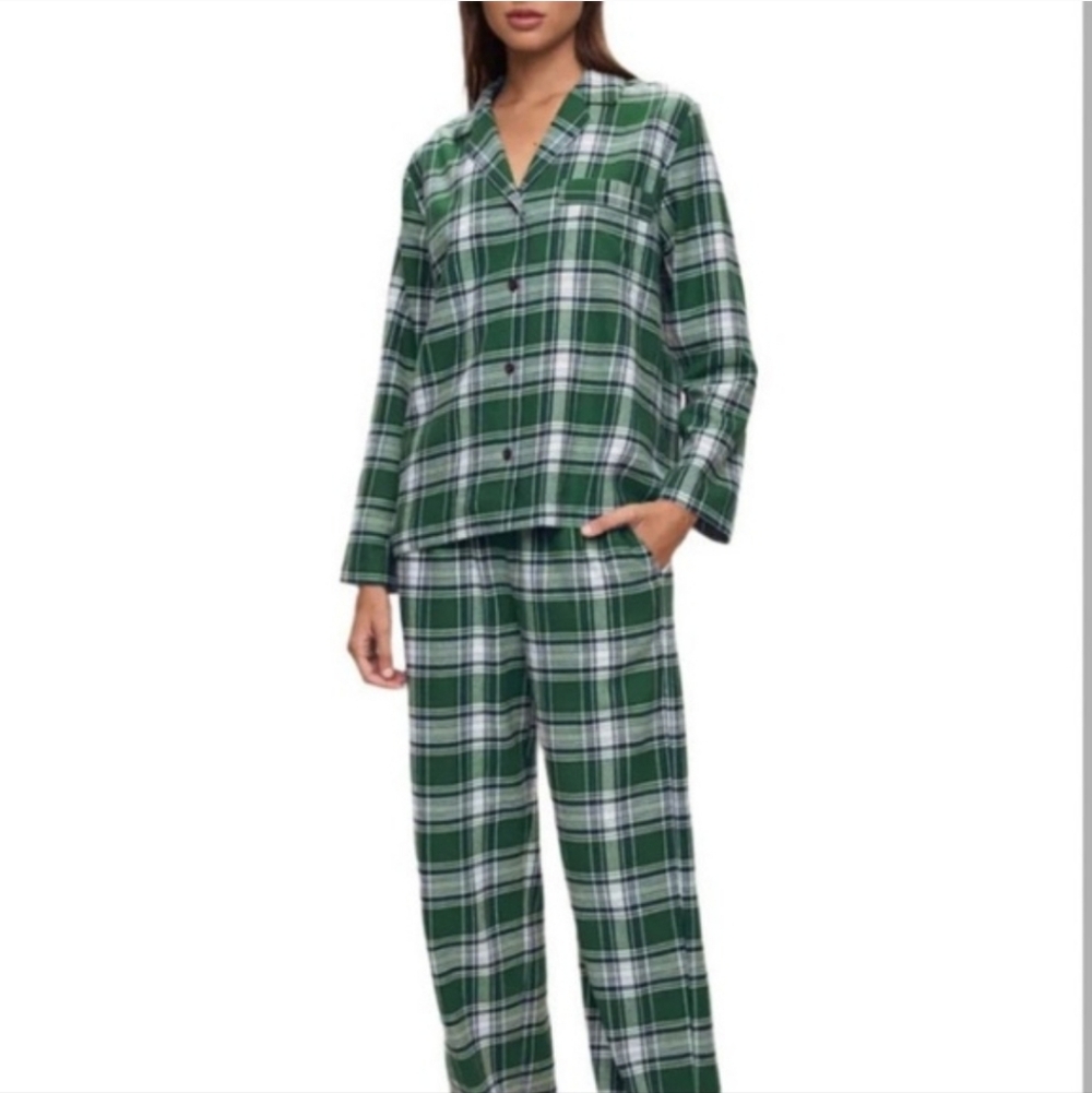 NWT Eberjey Forest Plaid Women's Flannel Pajama Set